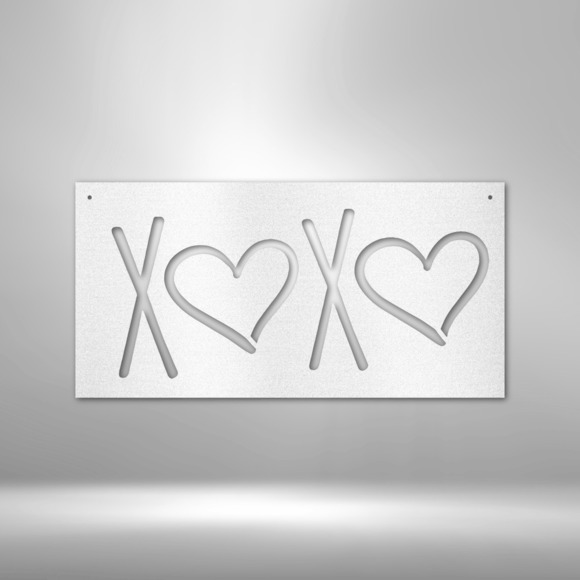 XOXO Steel Sign Laser Cut Powder Coated Home & Office Metal Wall Decor Multiple